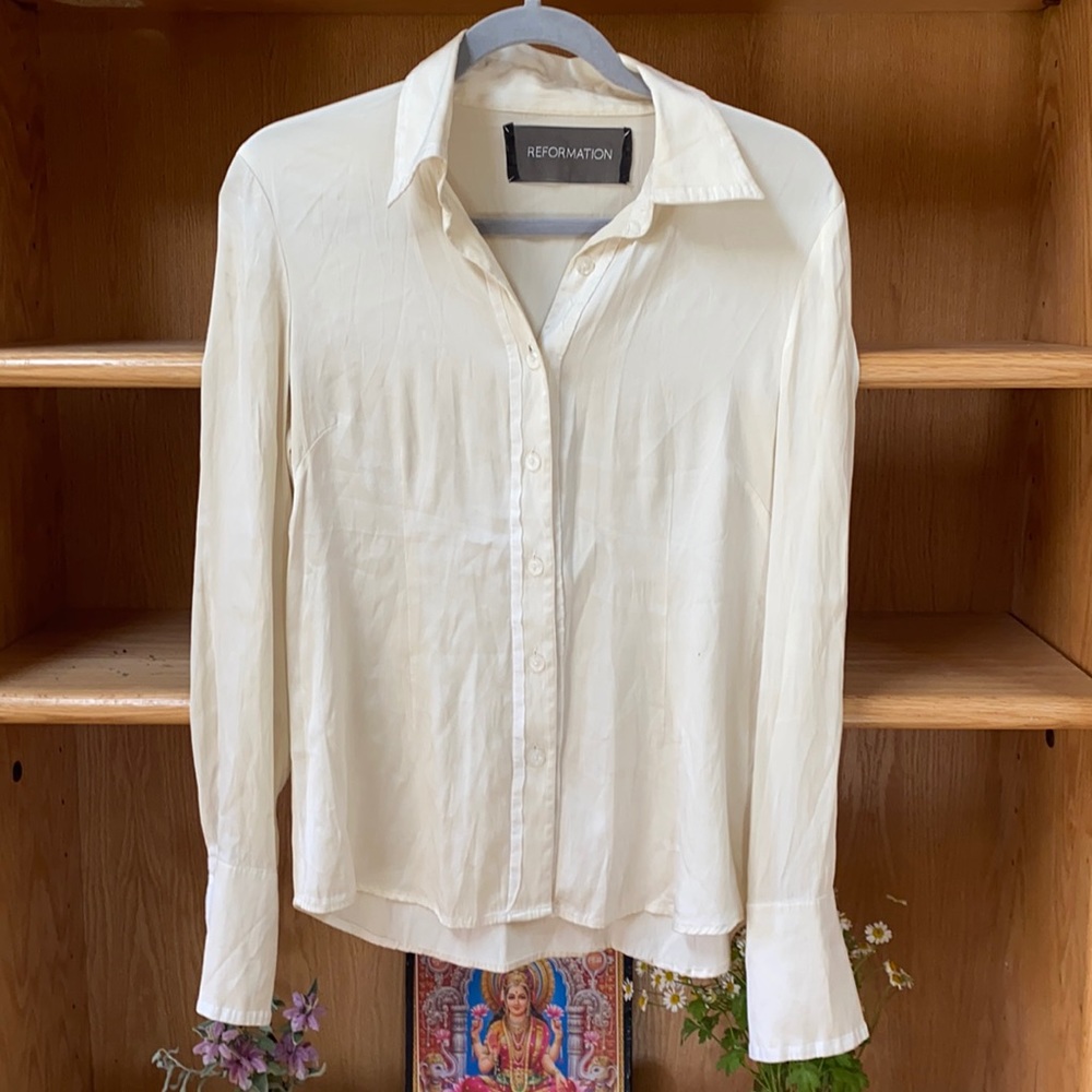 Reformation Silk Pajama Long Sleeve